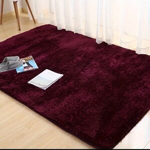 Plush Burgundy Area Rug